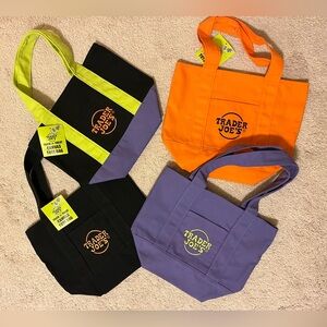 Trader Joe's Colorful Mini Tote Bag Halloween Collection NWT
